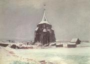 Vincent Van Gogh The old Cemetery Tower at Nuenen in thte Snow (nn040 Sweden oil painting reproduction